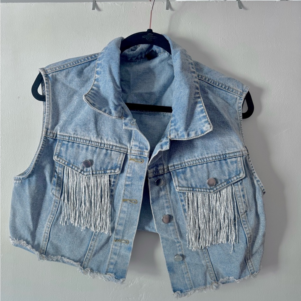Fringe Denim Vest